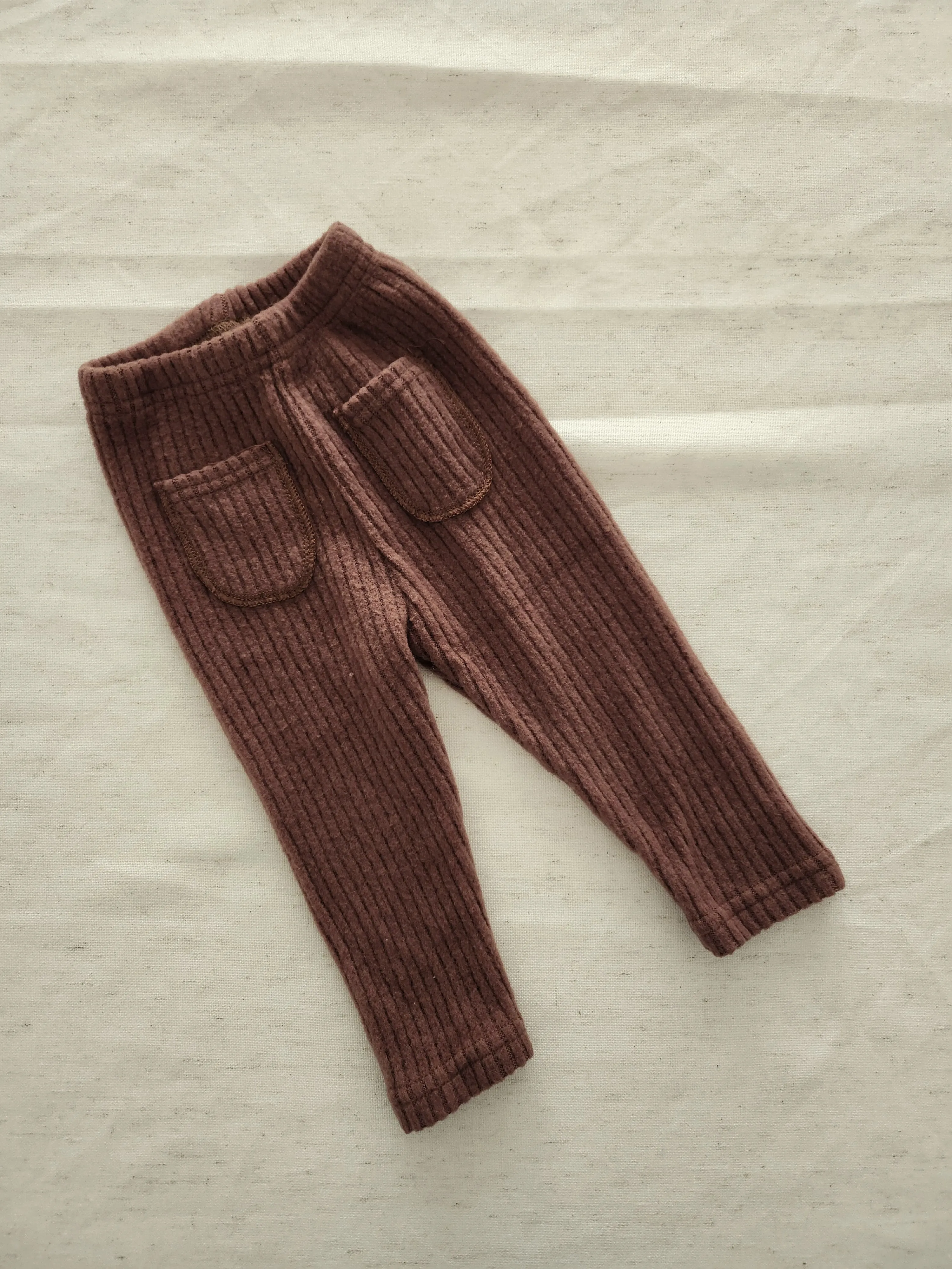 Kids Bella Two Pocket Chunky Rib-Knit Leggings (6m-6y) - 4colors