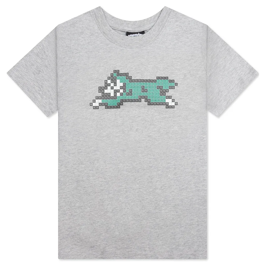 Children's Building Blocks Short Sleeve T-shirt in Heather Gray