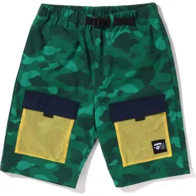 Kids Color Camo Mesh Pocket Shorts