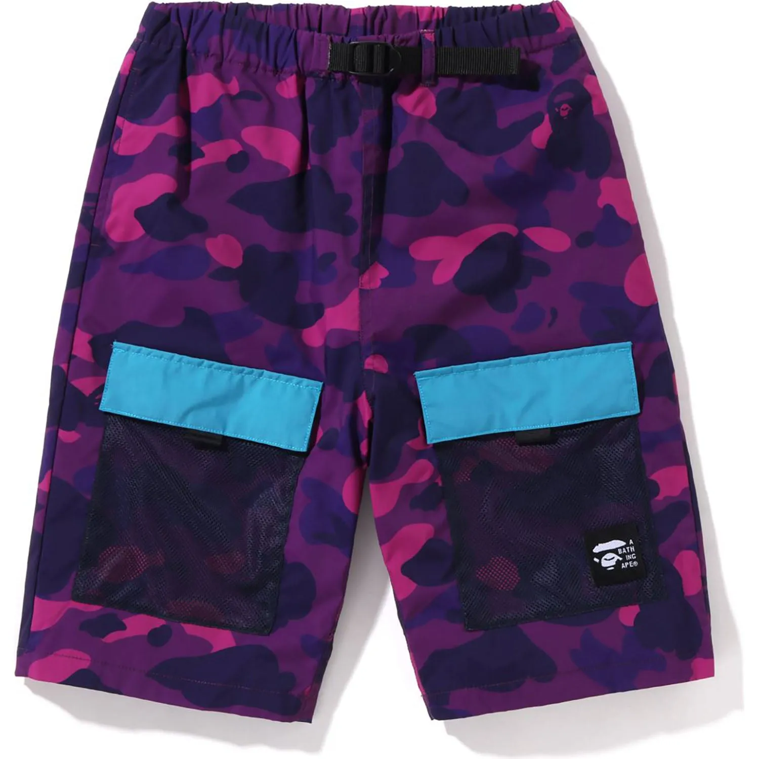 Kids Color Camo Mesh Pocket Shorts