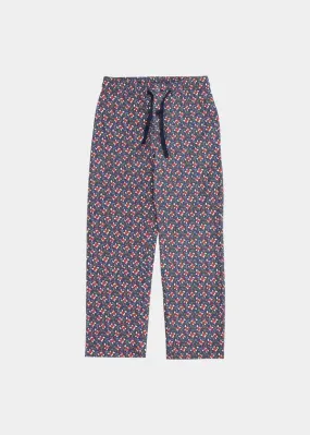 Kids Caramel Ficus Kids Trouser - Navy Seed Print