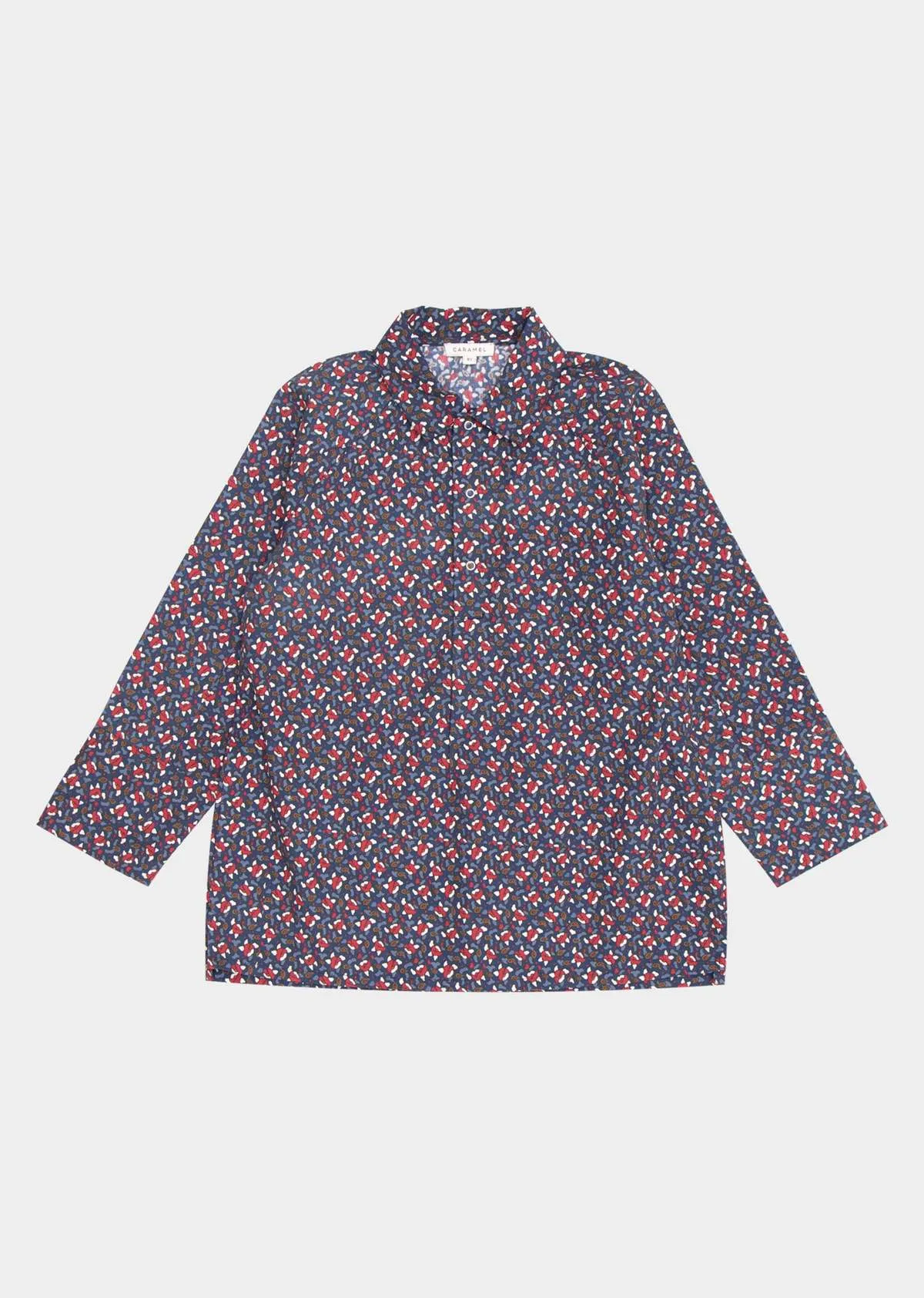 Children's Caramel TAYLOR Tunic - Navy Seed Print