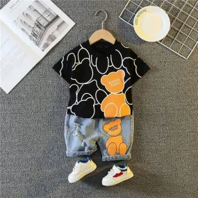 Boys Cartoon T-Shirt Shorts Set