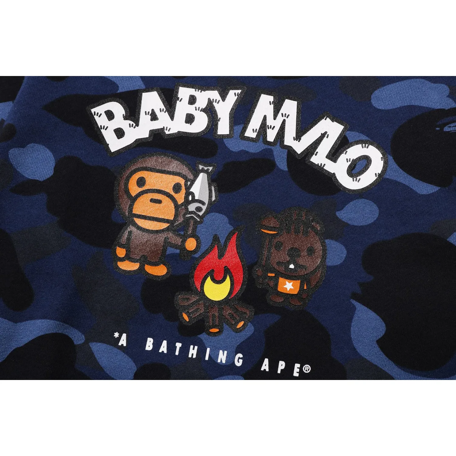 Kids Crewneck with Color Camo Baby Milo Camp