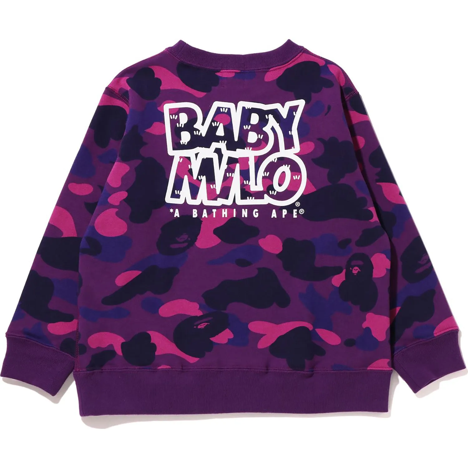 Kids Crewneck with Color Camo Baby Milo Camp