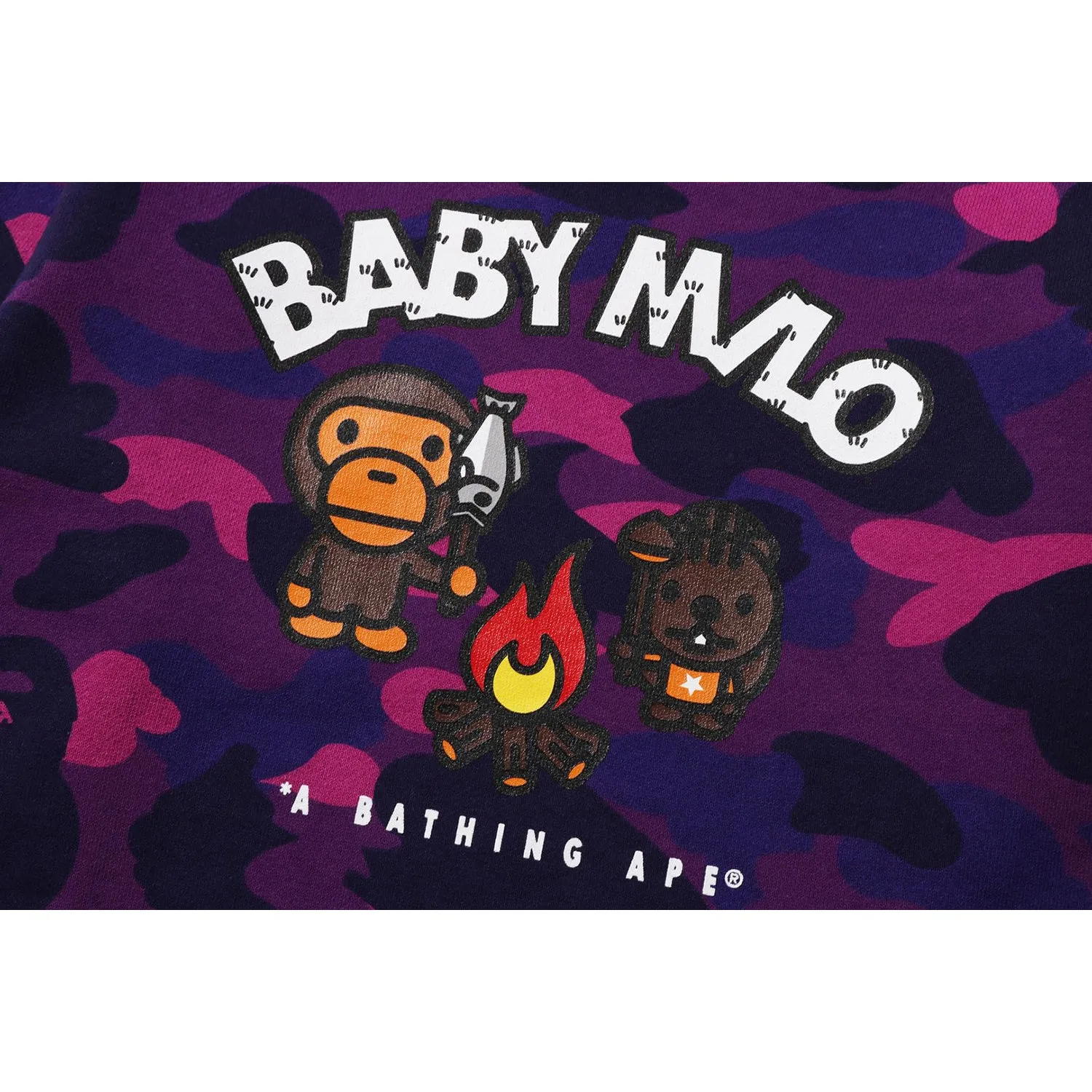 Kids Crewneck with Color Camo Baby Milo Camp