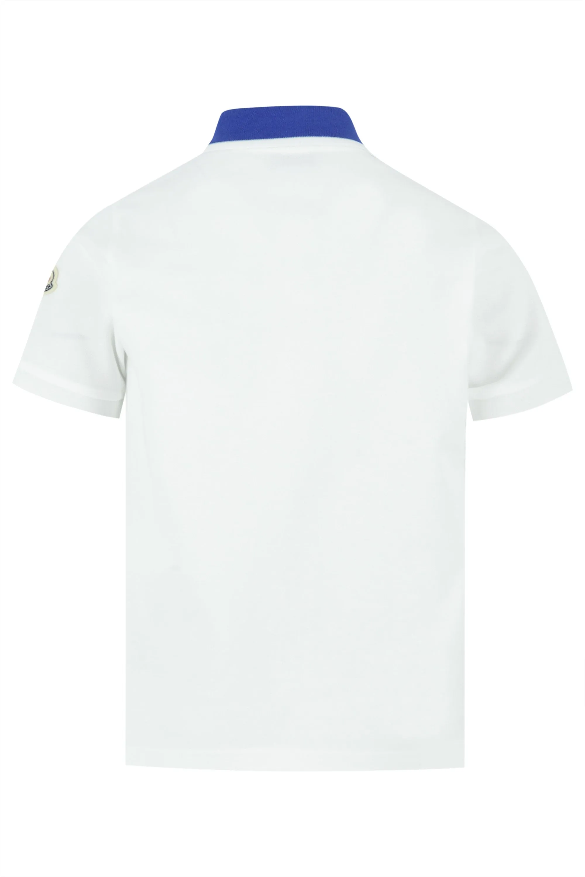 Kids Contrast Collar Polo White