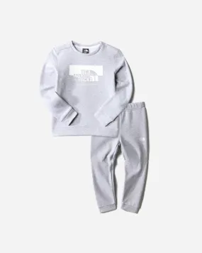 Kids Cotton Fleece Set - Light Grey