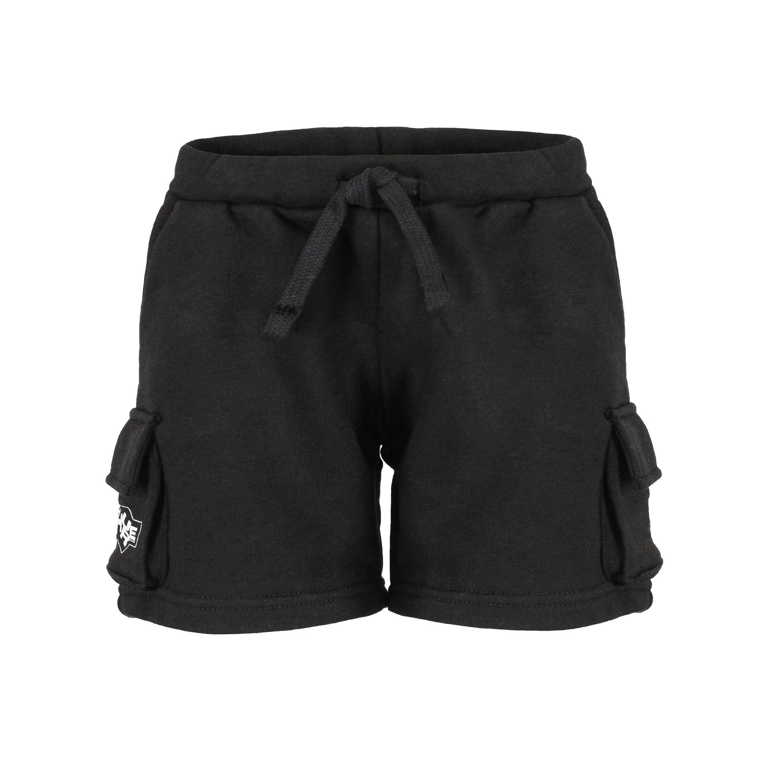 KIDS COUTURE CARGO POCKET SHORTS - BLACK