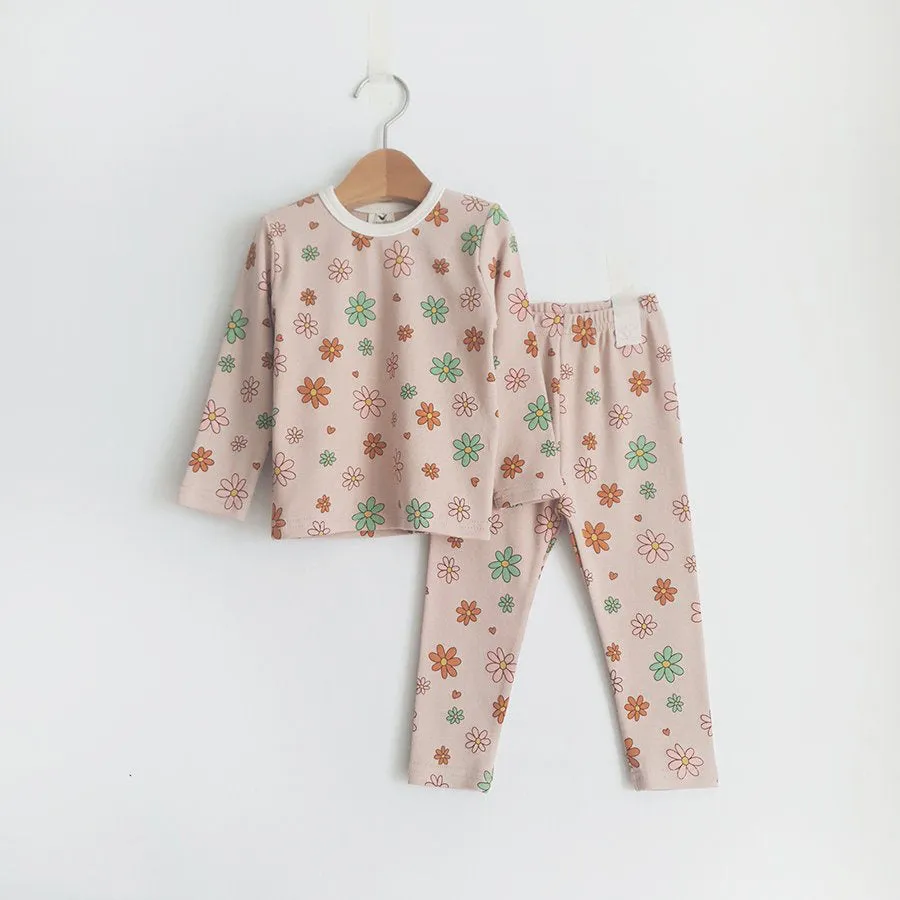 Kids Daisy Print T-shirt and Leggings Set (1-5yrs)  - Pink