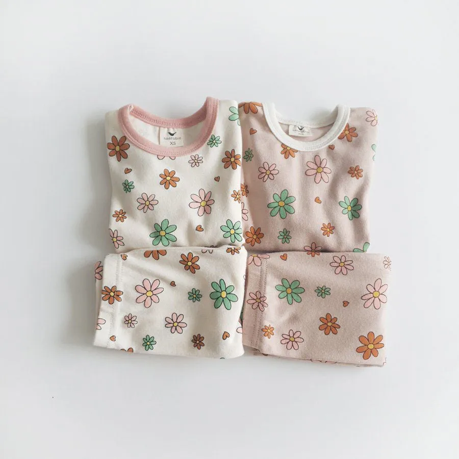 Kids Daisy Print T-shirt and Leggings Set (1-5yrs)  - Pink