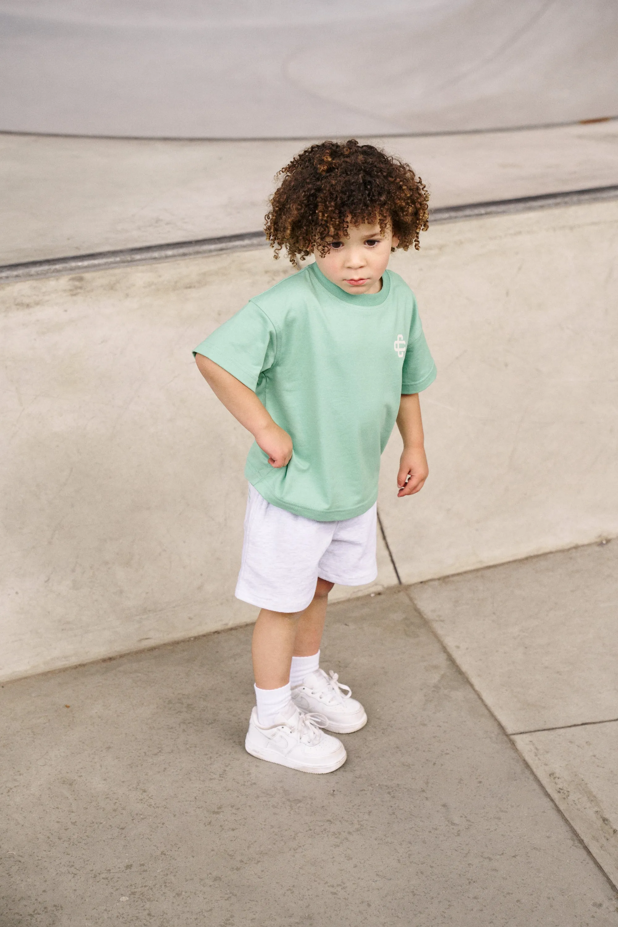 KIDS EMBLEM PUFF PRINT T-SHIRT - MINT