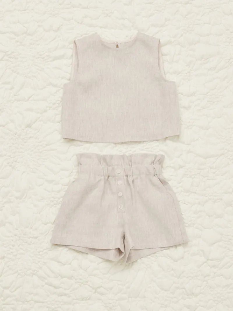 Kids Emilia Linen Two Piece