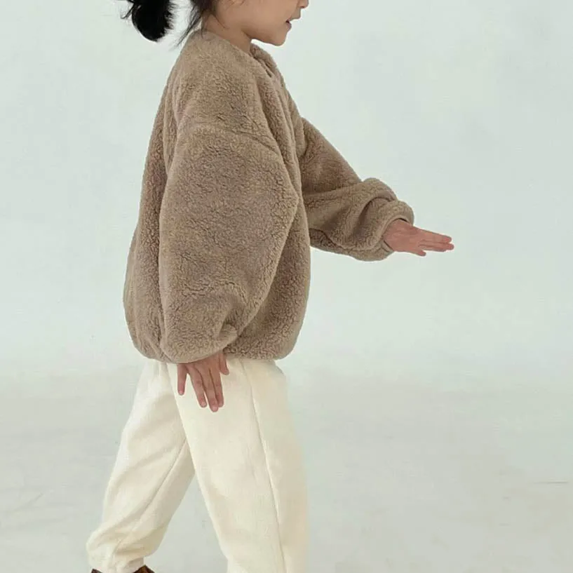 Kids Fluffy Fleece Pocket Sweatshirt (1-5y) - 2 Colors