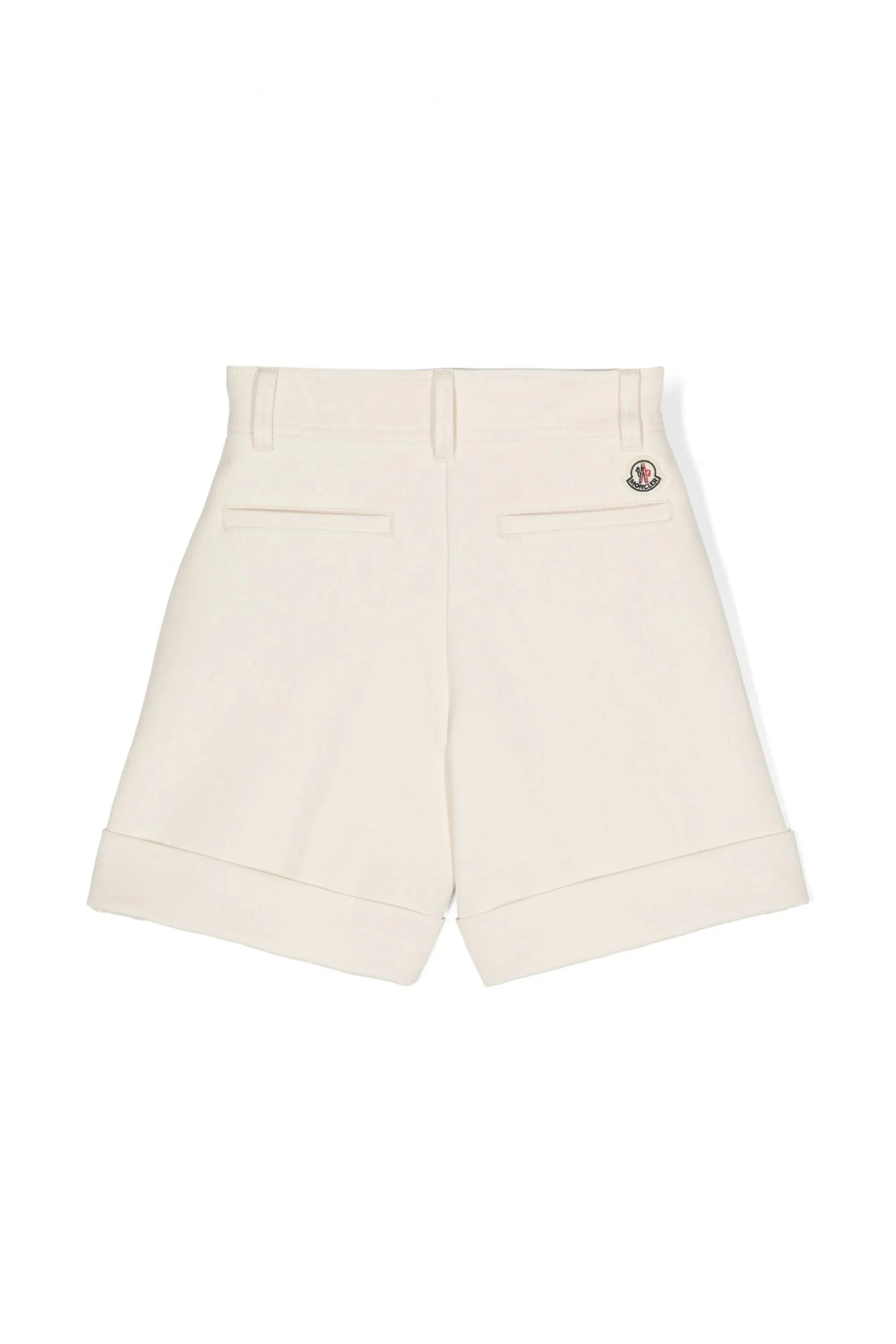 Kids Fold Cotton Shorts Beige