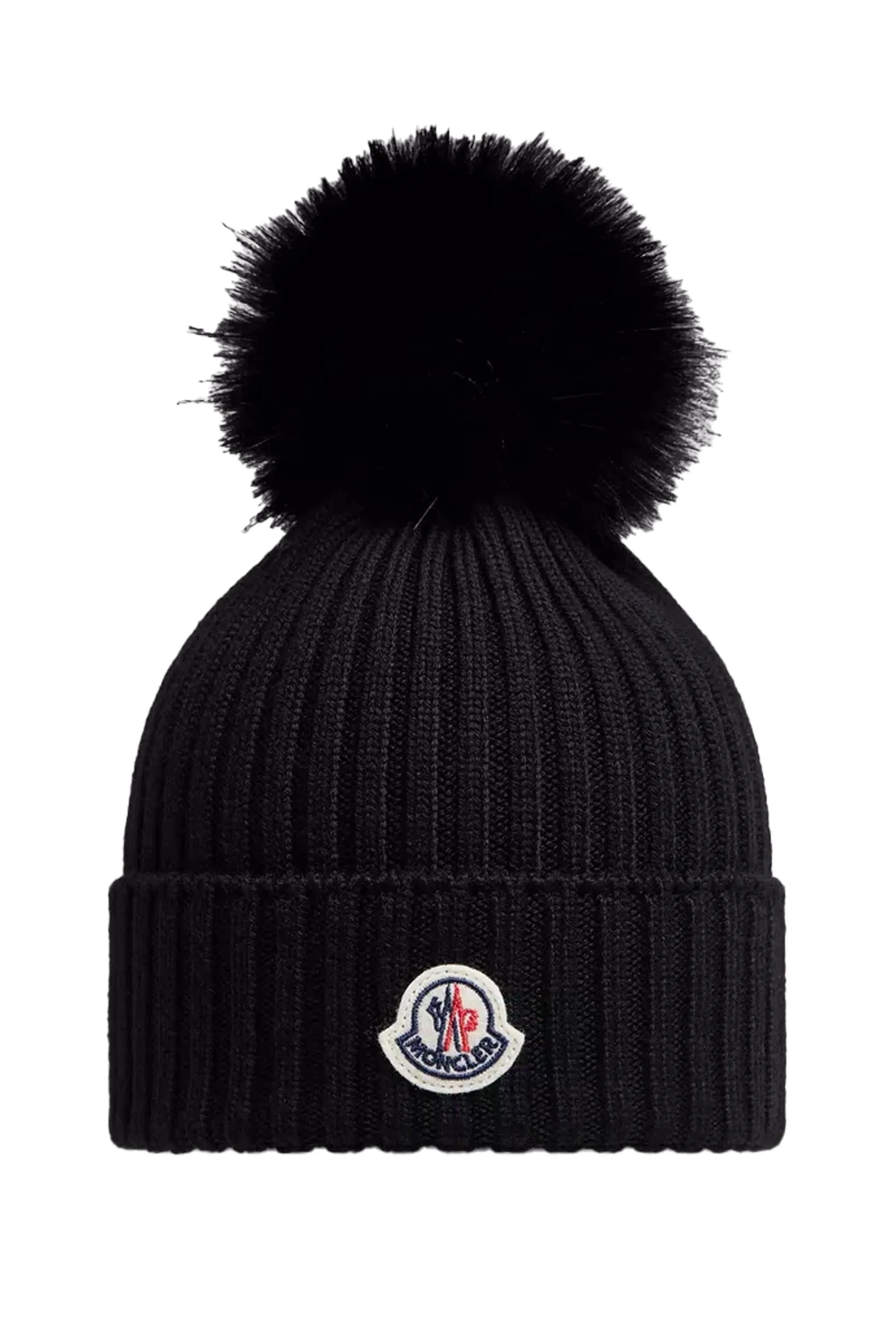 Kids Fur Wool Hat Black 