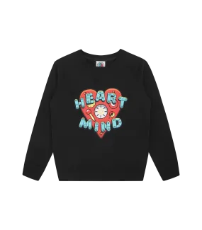 Black KIDS Heart & Mind Logo Crewneck