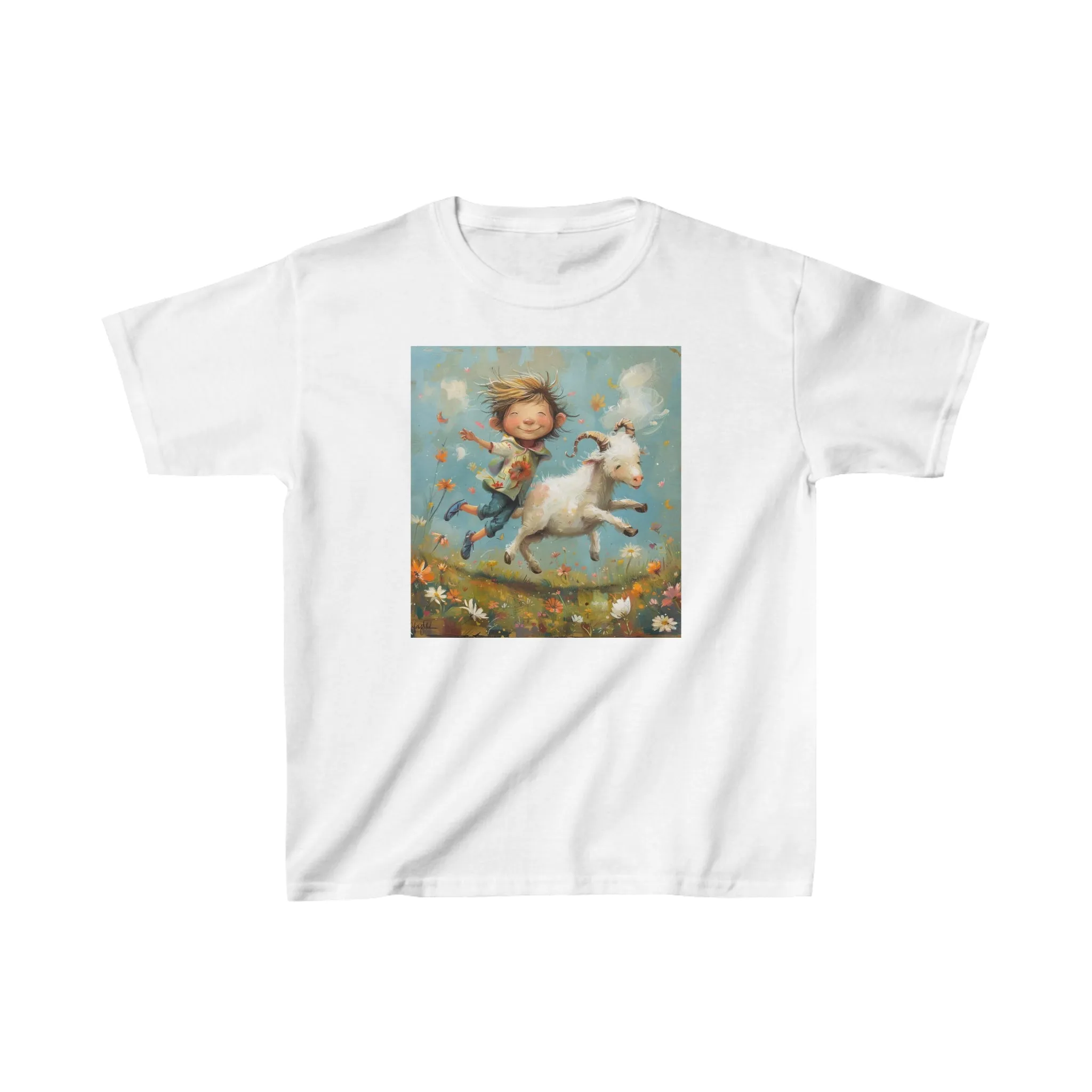 Kids Heavy Cotton Tee for Capricorn Zodiac