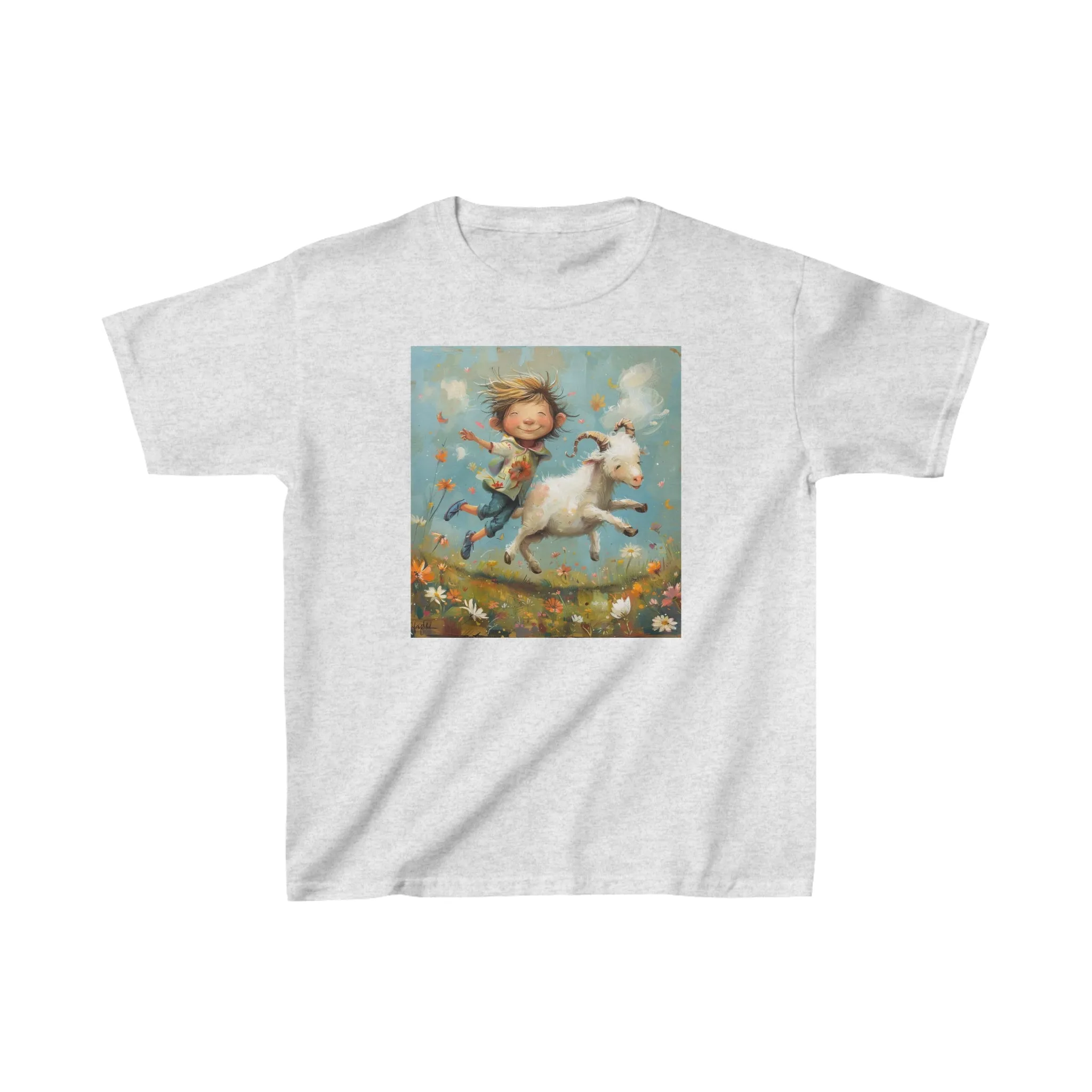 Kids Heavy Cotton Tee for Capricorn Zodiac