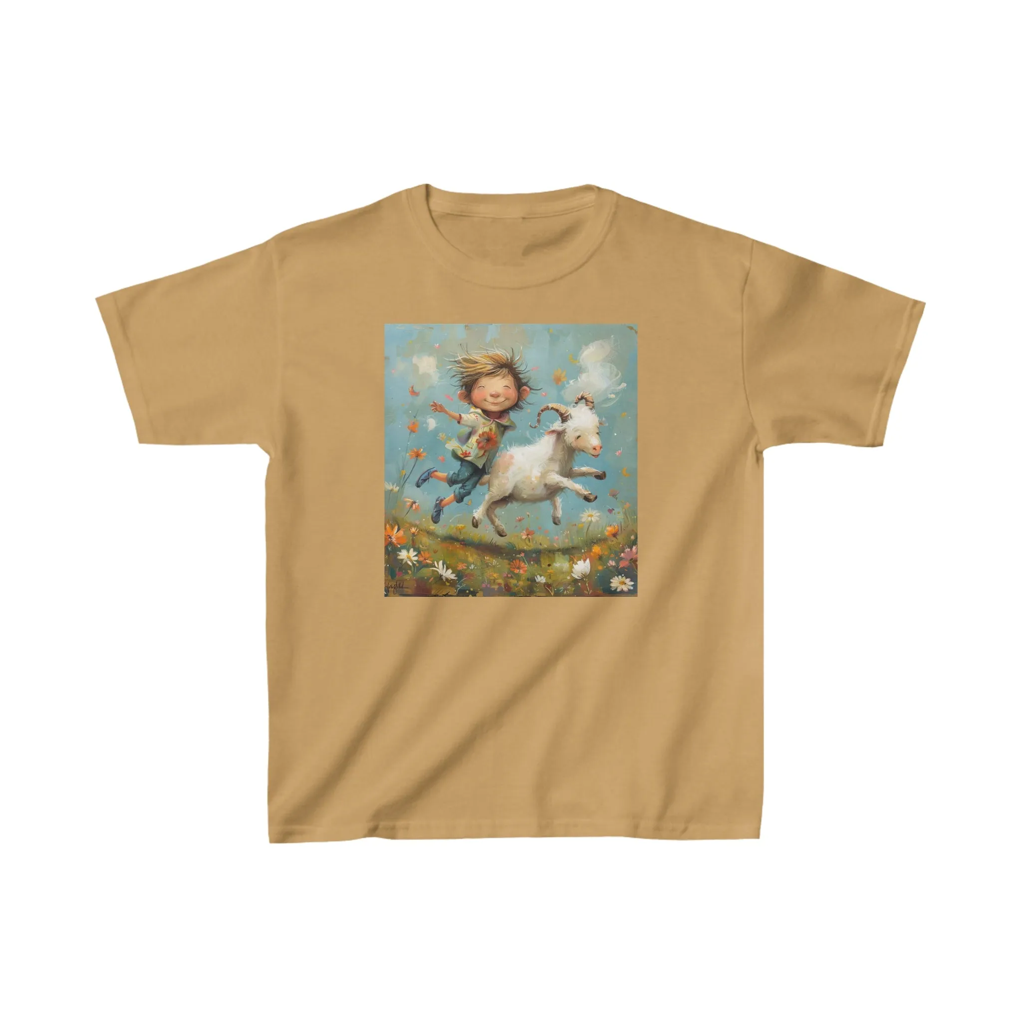 Kids Heavy Cotton Tee for Capricorn Zodiac