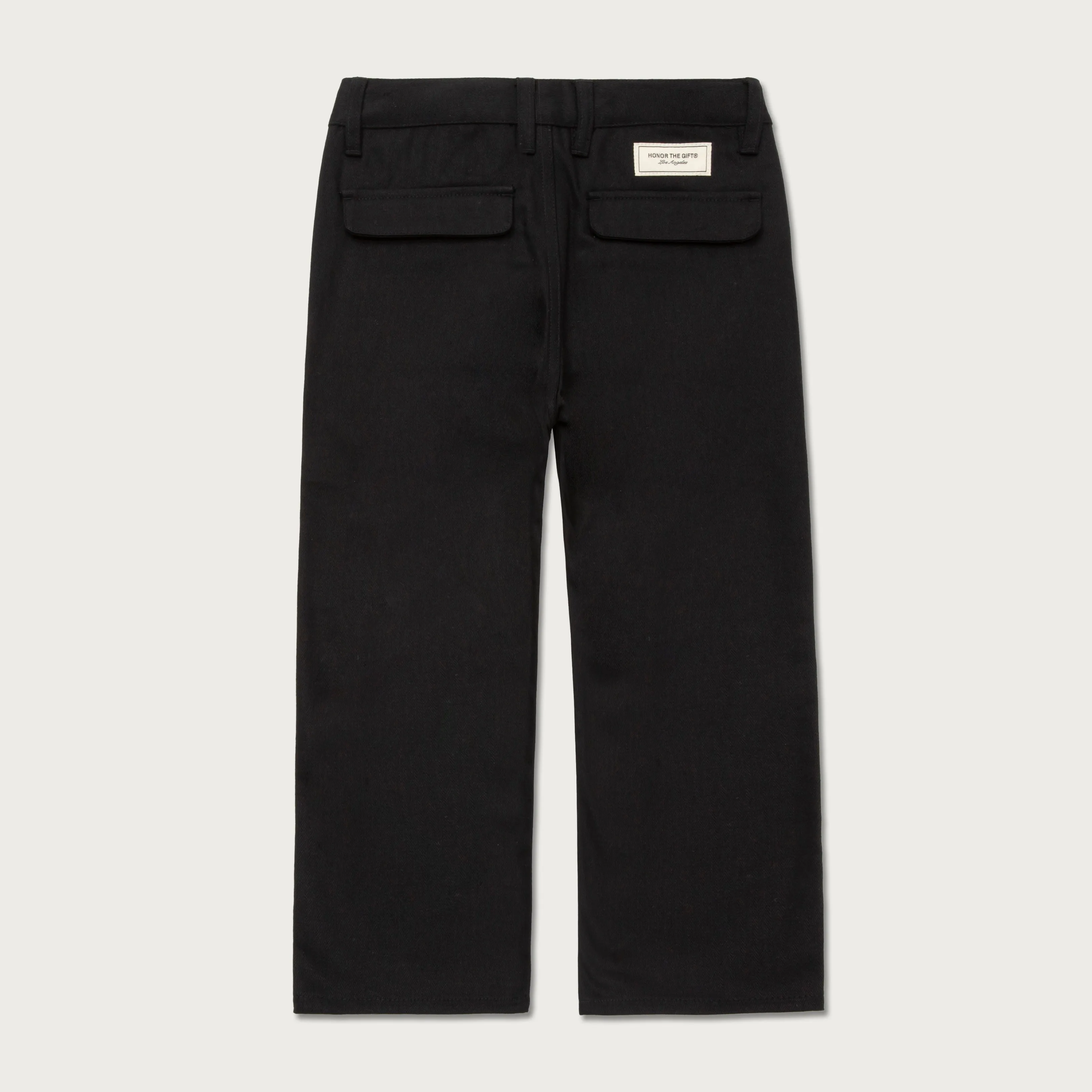 Kids Herringbone Pant - Black