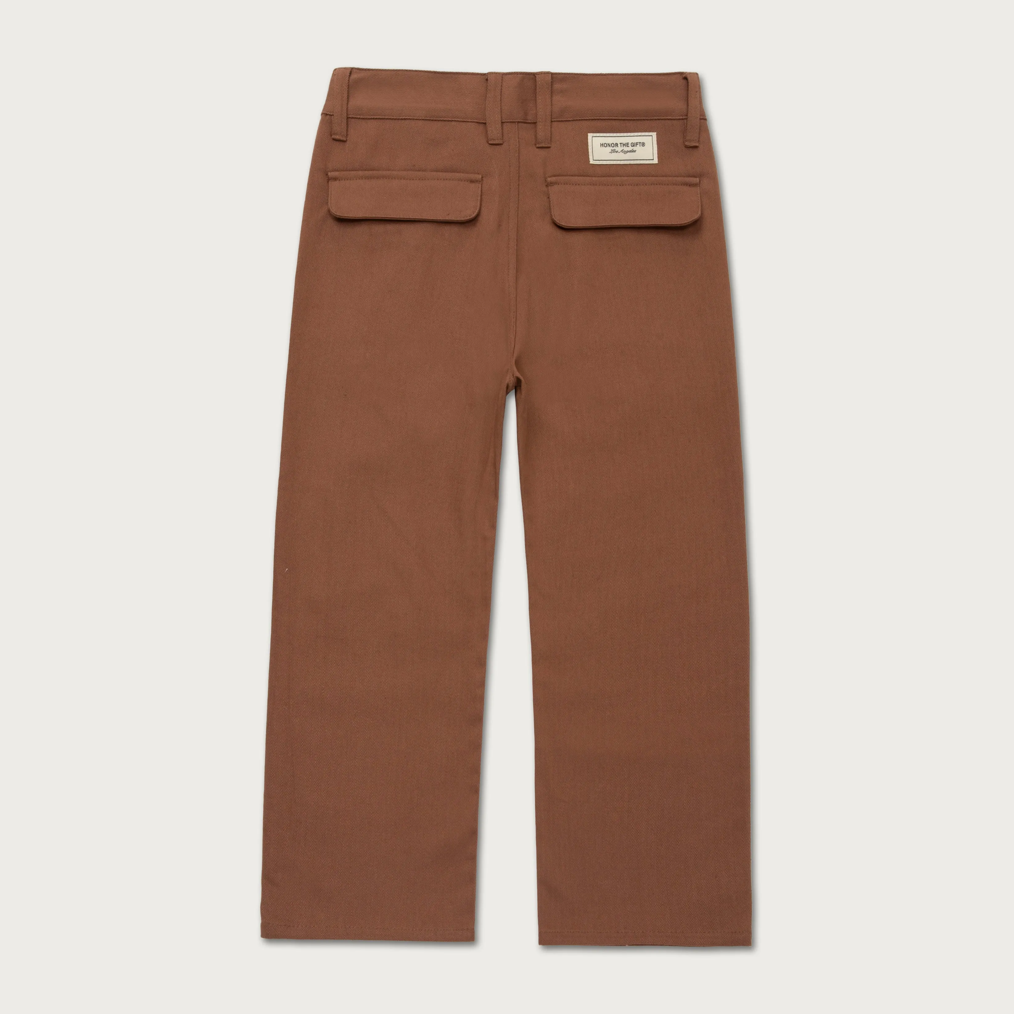 Kids Herringbone Pant - Brown