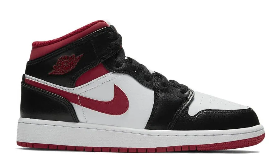 KIDS JORDAN 1 MID GYM RED BLACK WHITE (PS)