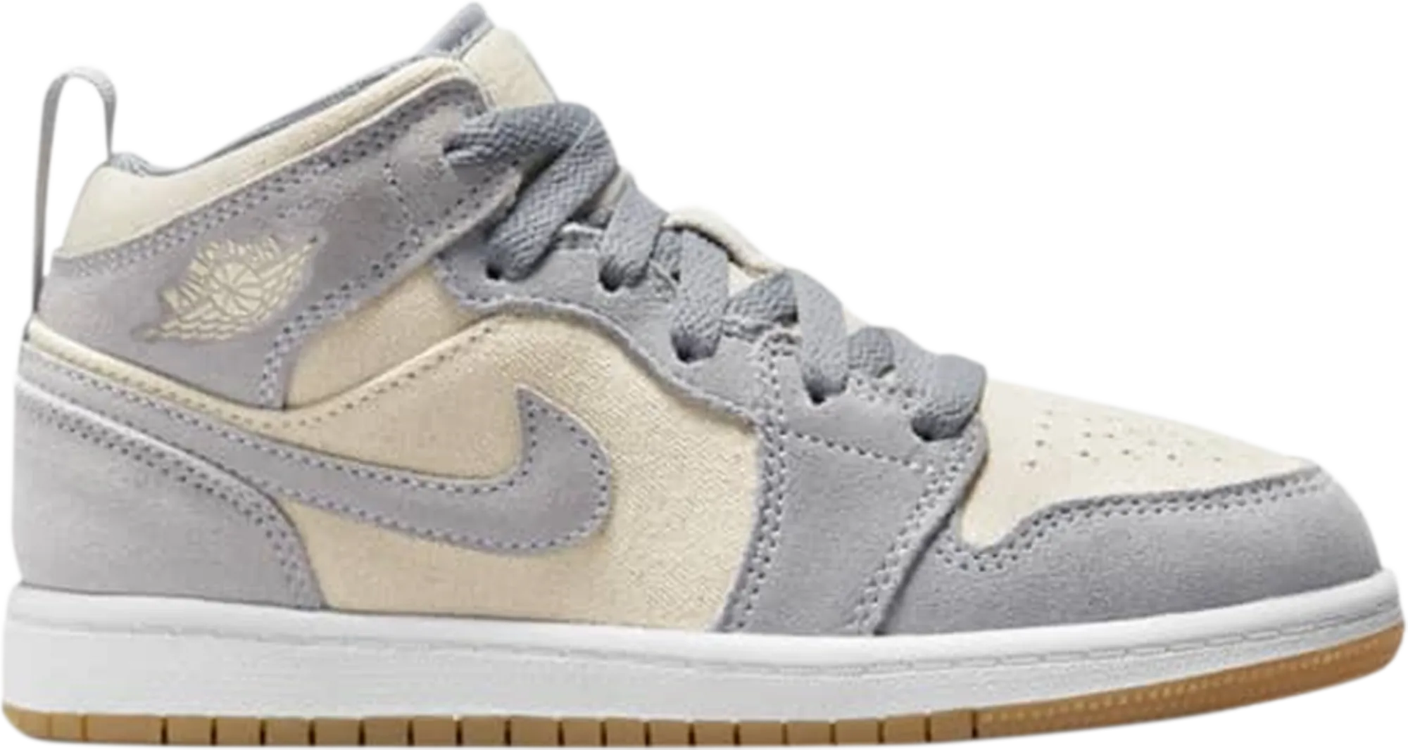 KIDS JORDAN 1 MID SE COCONUT MILK PARTICLE GREY (PS)