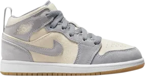 KIDS JORDAN 1 MID SE COCONUT MILK PARTICLE GREY (PS)