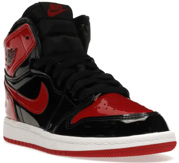 KIDS JORDAN 1 RETRO HIGH OG PATENT BRED (PS)