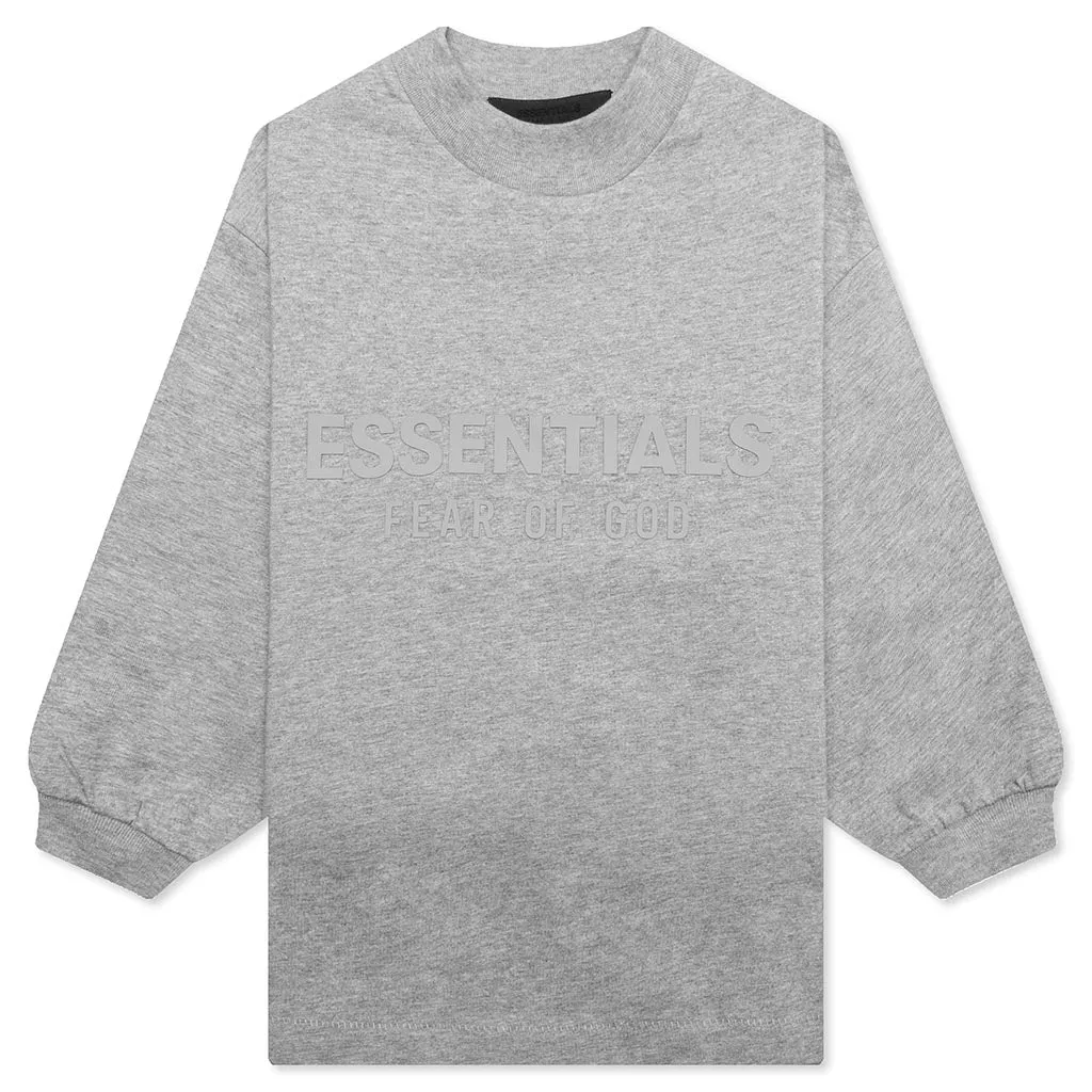 Children's Long-Sleeve Dark Heather Oatmeal Shirt