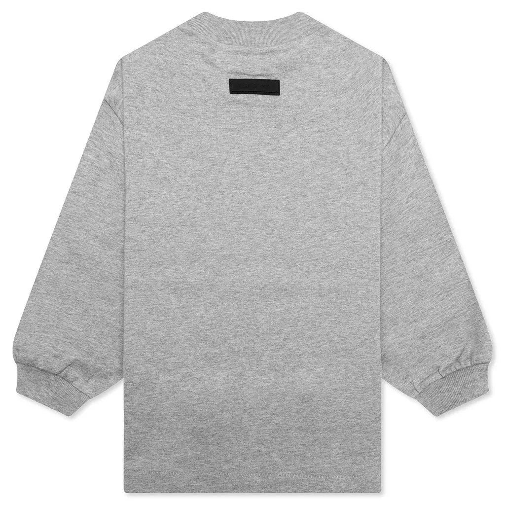 Children's Long-Sleeve Dark Heather Oatmeal Shirt