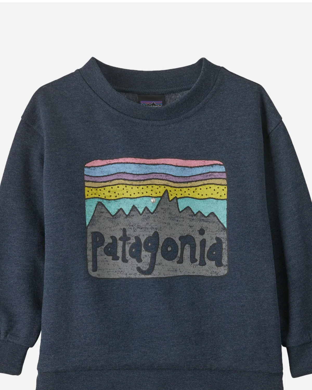 Kids LW Crew Sweatshirt - Fitz Roy Skies/New Navy