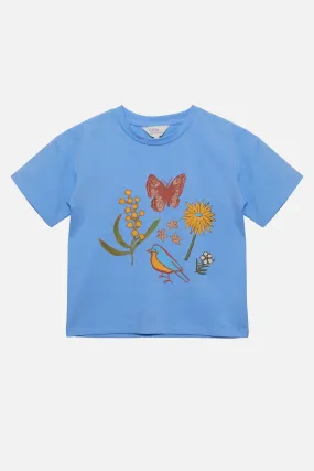 Basic Tee for Kids with Native Flora Print