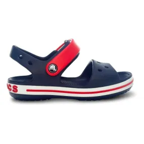 crocs kids navy red crocband sandal