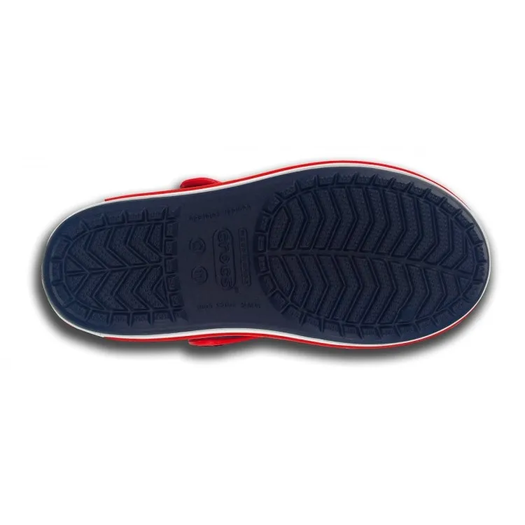 crocs kids navy red crocband sandal