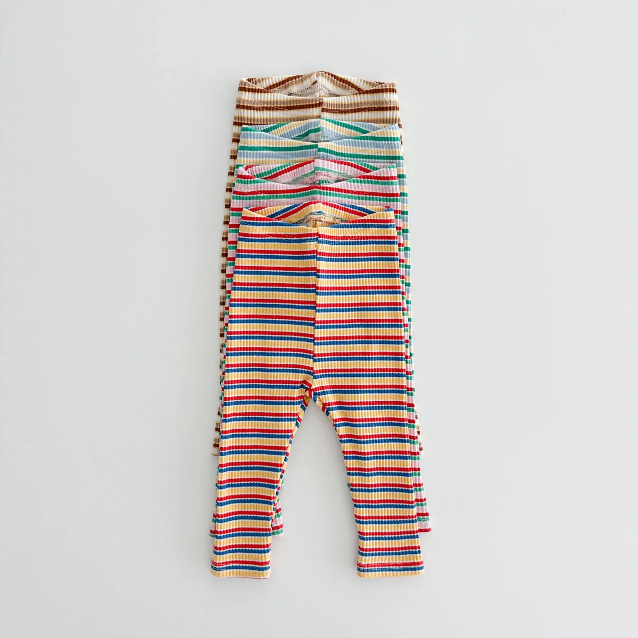 Kids Oott Stripe Top and Leggings Set (1-6y)- Brown