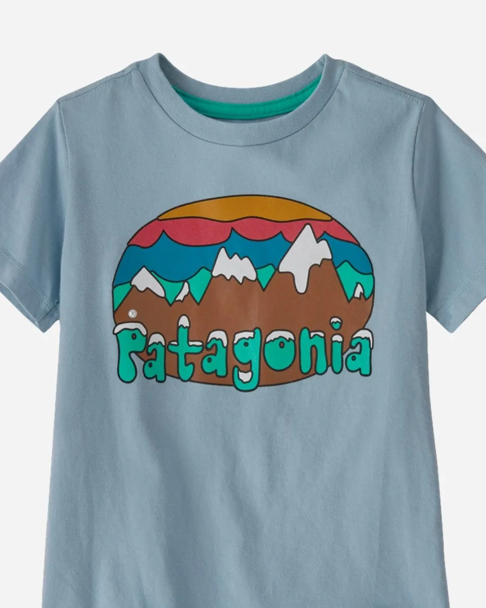 Kids Organic Graphic T-shirt - Steam Blue