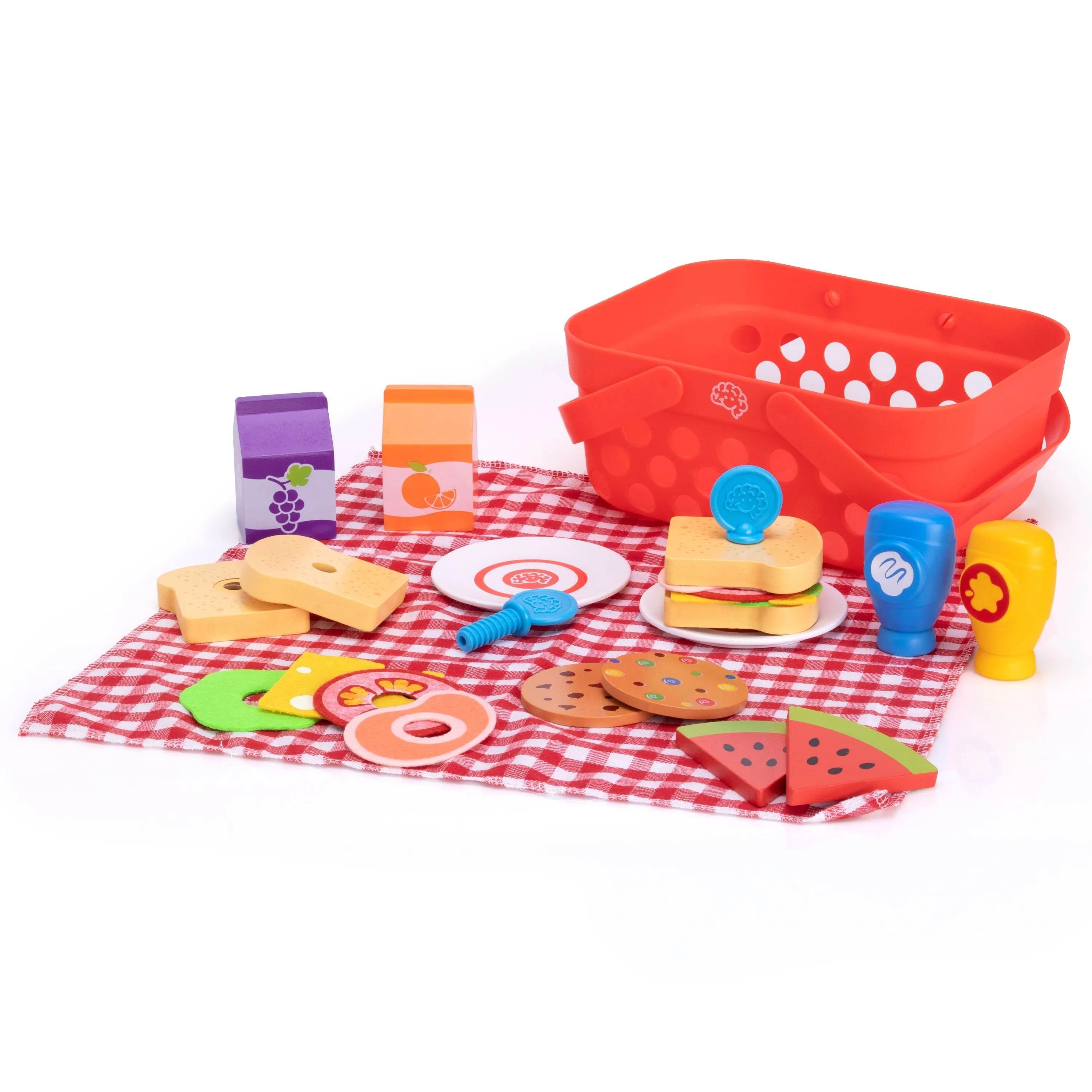 Toy Picnic Basket Play Set