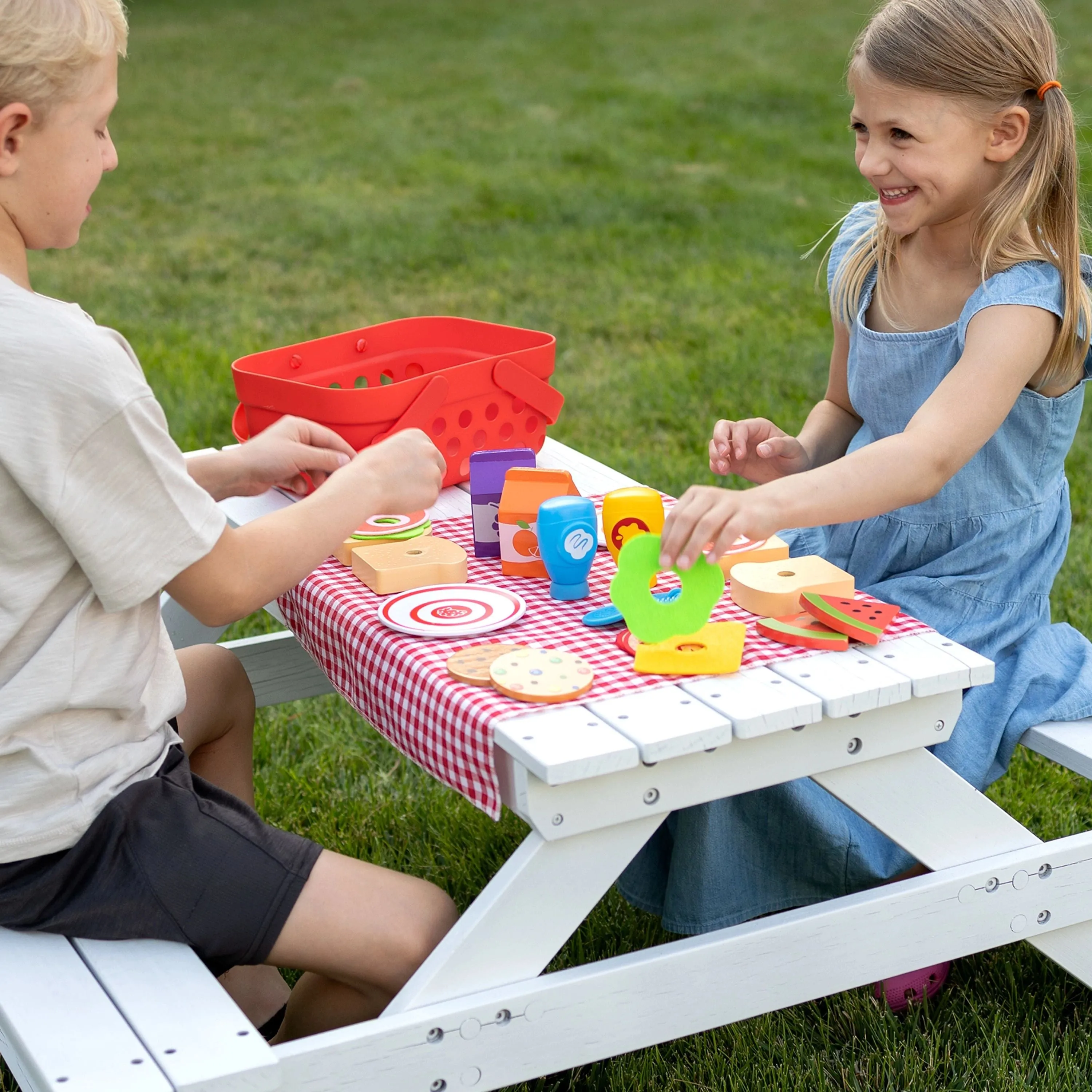 Toy Picnic Basket Play Set