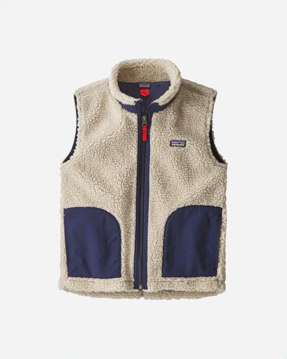 Kids Retro X Vest - Natural W/New Navy