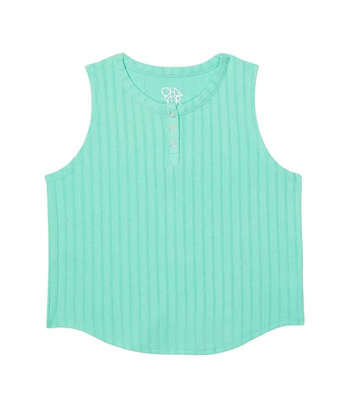 Kids Rib Henley Tank by Chaser