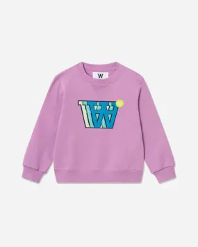 Kids Rod Applique Sweatshirt - Rosy Lavender