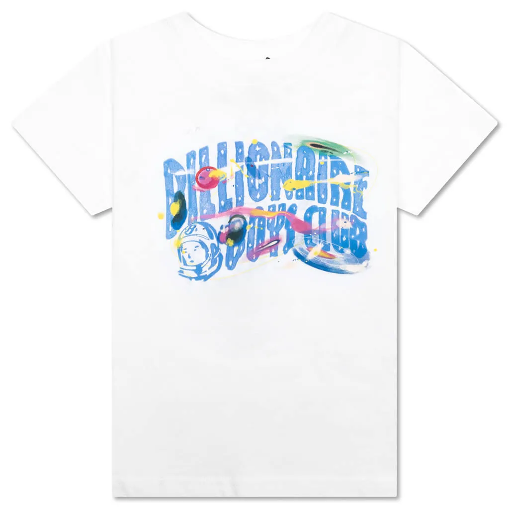 Short Sleeve Galaxy Tee for Kids - White Color