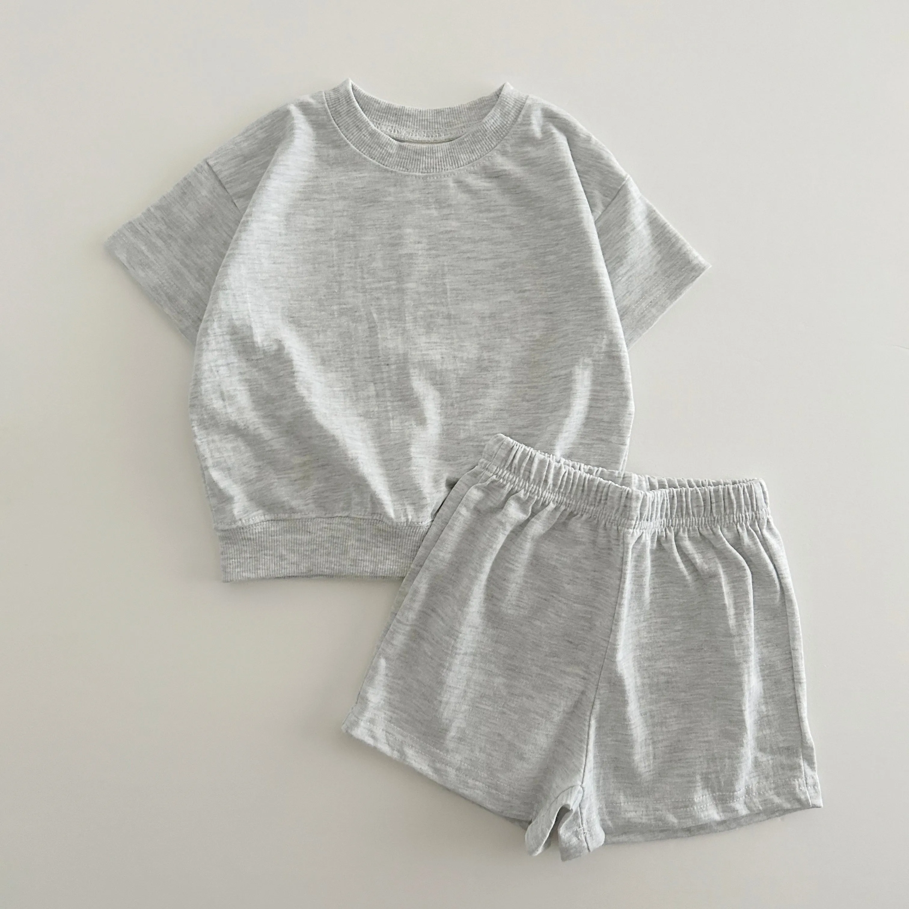 Kids Soy Summer Cotton Short Sleeve Top & Shorts Set (1-6y) - 9 Colors