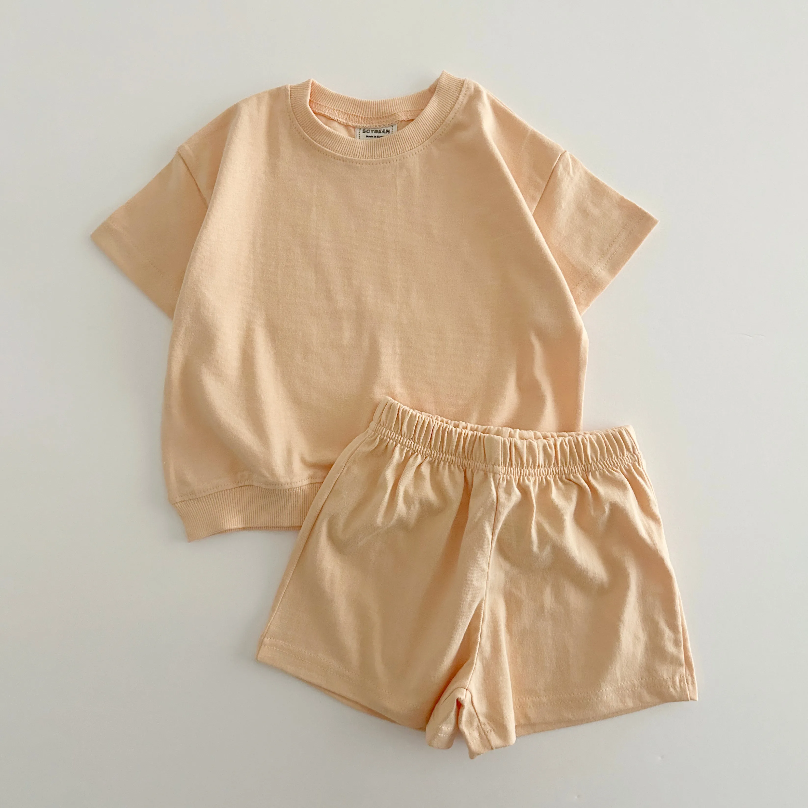 Kids Soy Summer Cotton Short Sleeve Top & Shorts Set (1-6y) - 9 Colors