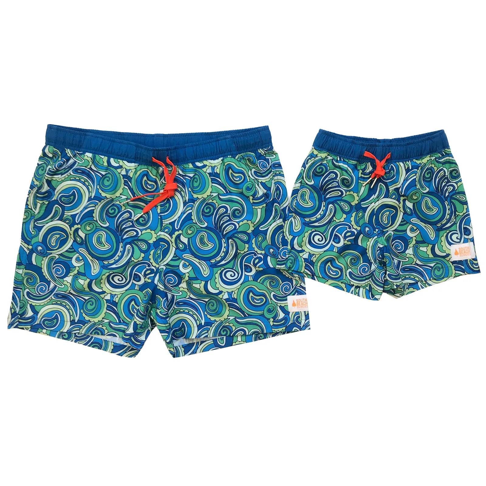 Kids Stretchy Trunks: Paisley Days