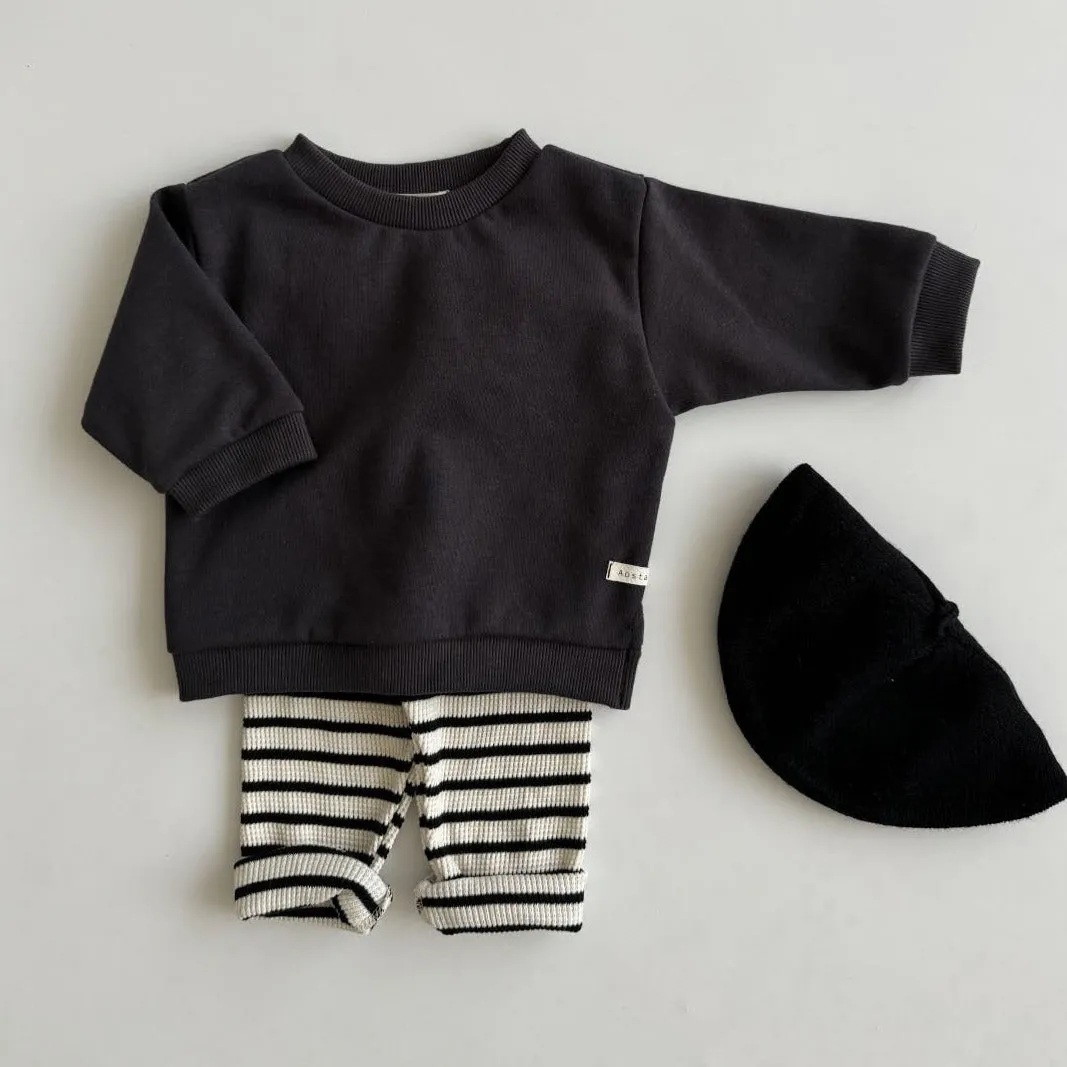 Kids Stripe Waffle Leggings (0-5yrs) - 2 Colors