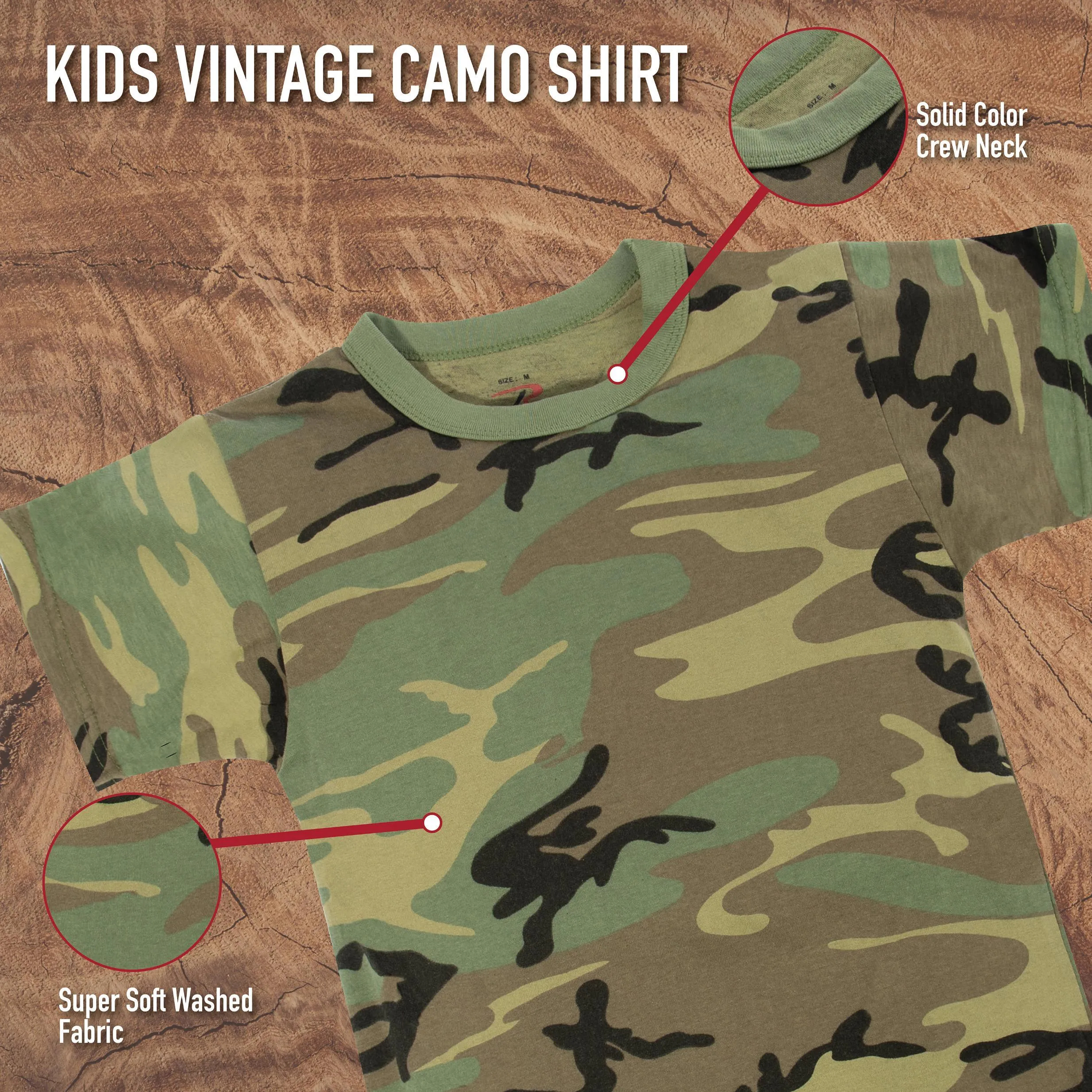 Kids Vintage Camo T-Shirt