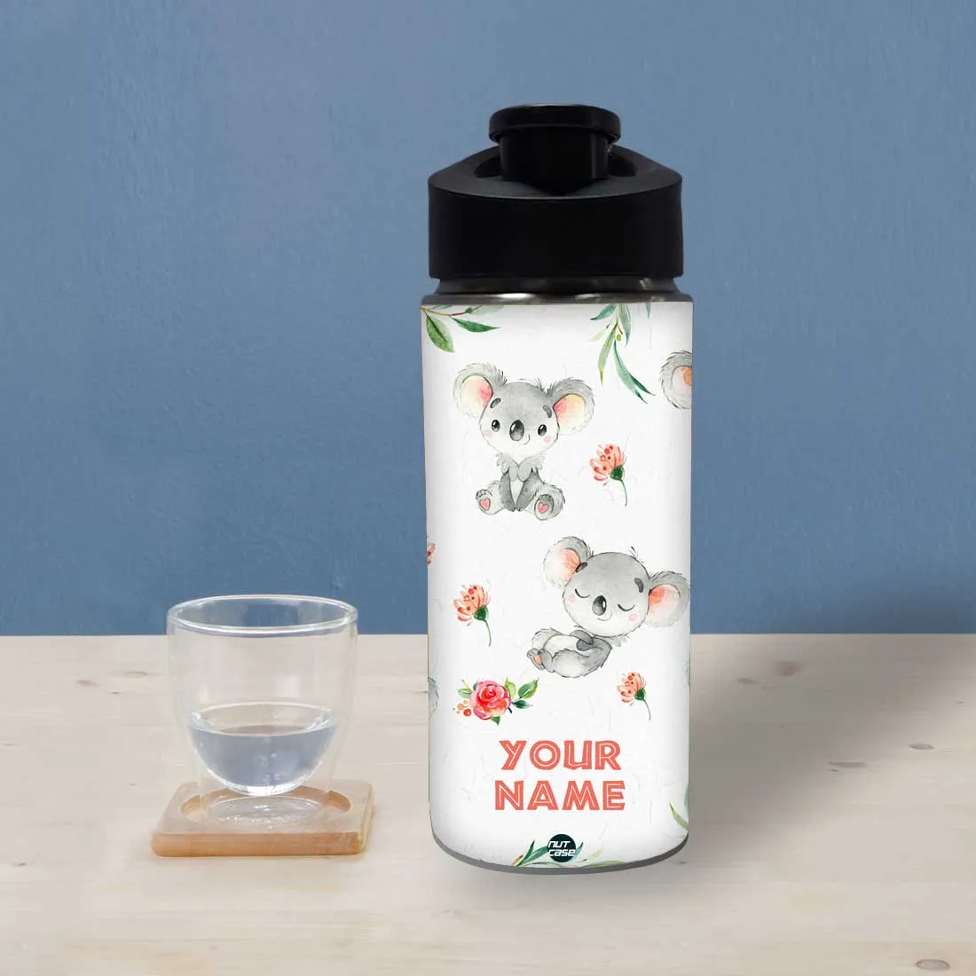 Kids Water Bottle Customised - Cute Koala